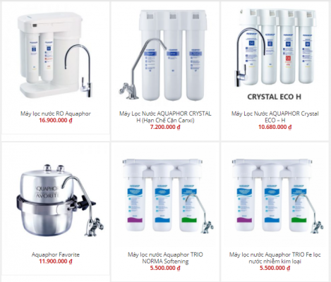 Báo giá máy lọc nước Aquaphor